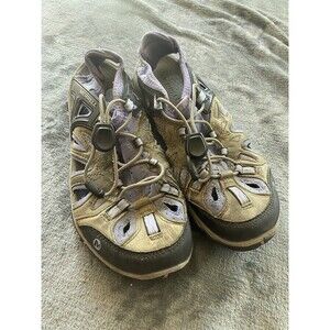 Merrell Water Shoe Womens 8 Taupe Purple Castle Rock Sandal Vibram Unifly Hiking